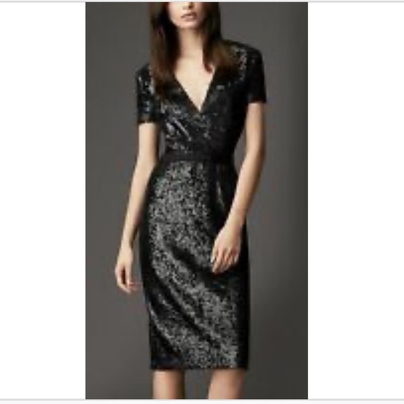 Burberry Sequin Cross Over Dress - Picture 1 of 5
